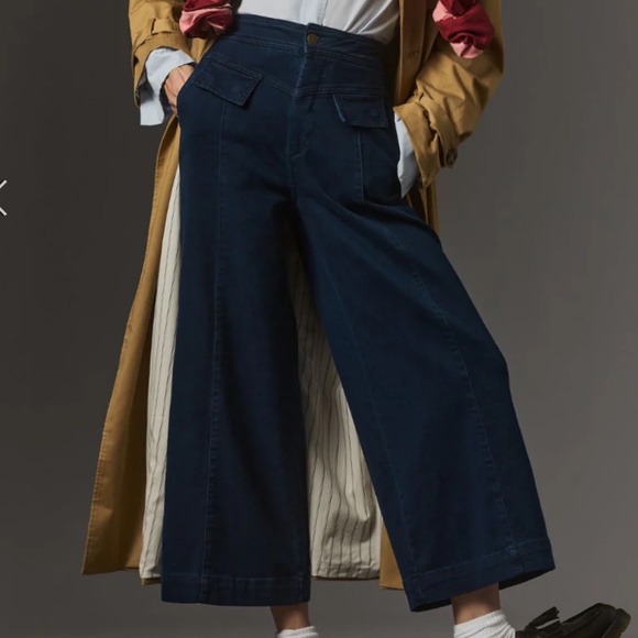 Brand New Pilcro A-Line Utility High Rise Cropped Jeans - Picture 5 of 10